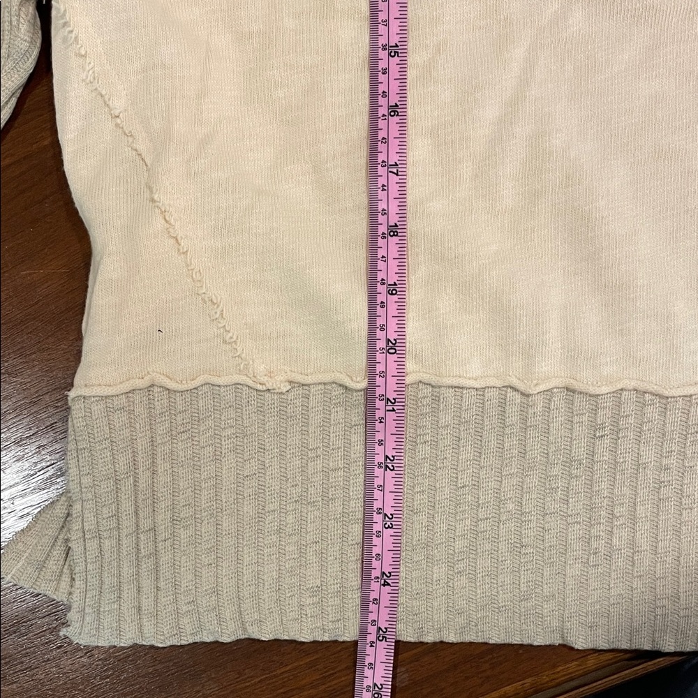 Project Social Women's Cream and Tan Cotton Relaxed Fit Drop Shoulders Top - Picture 4 of 9